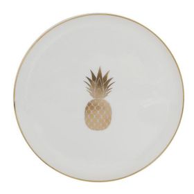 Porland Exotic Desen 9 18 cm Porselen Düz Tabak