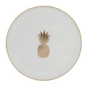 Porland Exotic Desen 9 18 cm Porselen Düz Tabak