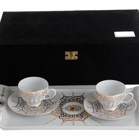 Porland Ferhest Gold 5 Parça 2 Kişilik Kahve Takımı