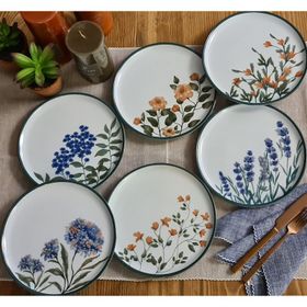 Porland Flower Garden 6 Parça Karma Pasta Takımı