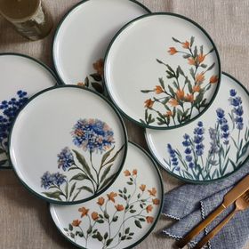 Porland Flower Garden 6 Parça Karma Pasta Takımı