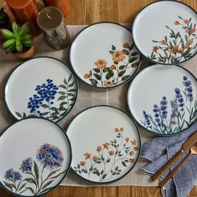 Porland Flower Garden 6 Parça Karma Pasta Takımı