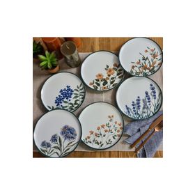 Porland Flower Garden 6 Parça Karma Pasta Takımı
