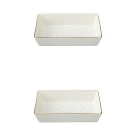 Porland Forest 04LFH000585 8x14 cm 2'li Kahvaltı ve Meze Tabağı