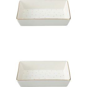 Porland Forest 04LFH000585 8x14 cm 2'li Kahvaltı ve Meze Tabağı