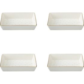 Porland Forest 04LFH000585 8x14 cm 4'lü Kahvaltı ve Meze Tabağı