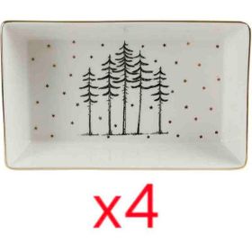 Porland Forest 19 cm 4'lü Kahvaltı Meze Tabağı