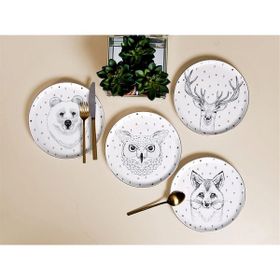 Porland Forest 4 Kişilik Çok Renkli 20 cm Pasta Takımı