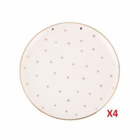 Porland Forest 4 Parça 20 cm Düz Tabak Seti