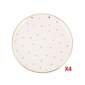 Porland Forest 4 Parça 20 cm Düz Tabak Seti