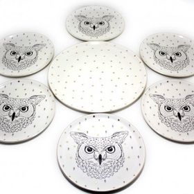 Porland Forest 7 Parça Servis Tabağı Ve Bear Pasta Sunum Seti