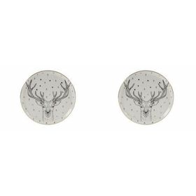 Porland Forest Deer 20 cm 2'li Düz Tabak
