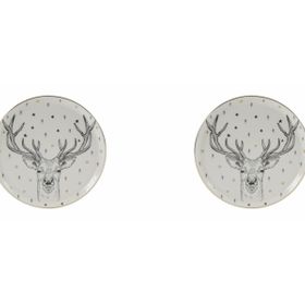 Porland Forest Deer 20 cm 2'li Düz Tabak