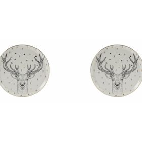 Porland Forest Deer 20 cm 2'li Düz Tabak