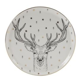 Porland Forest Deer 20 cm Düz Tabak