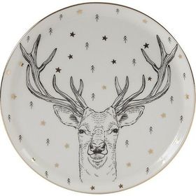 Porland Forest Deer 20 cm Düz Tabak