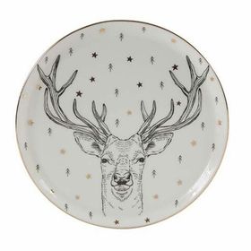 Porland Forest Deer 20 cm Düz Tabak