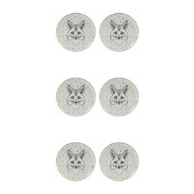 Porland Forest Fox 20 cm 6'lı Düz Tabak