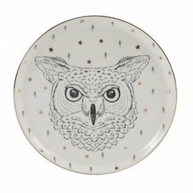 Porland Forest Owl Serisi 20 cm Düz Tabak