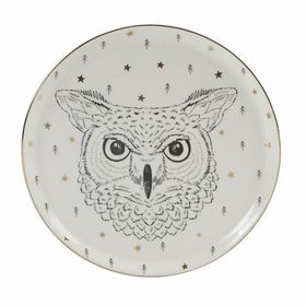 Porland Forest Owl Serisi 20 cm Düz Tabak