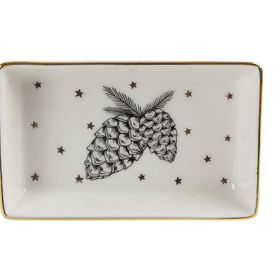 Porland Forest Pine Cone 7x11 cm 2 Adet Kahvaltı ve Meze Tabağı
