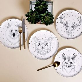 Porland Forest Serisi 4'lü 20 cm Düz Tabak