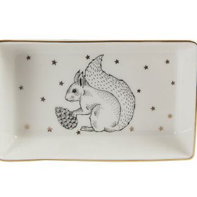 Porland Forest Squirrel 8x14 cm Meze ve Kahvaltı Tabağı