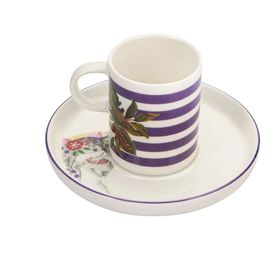 Porland Funky Desen 4 85 cc Tabaklı Kahve Fincanı