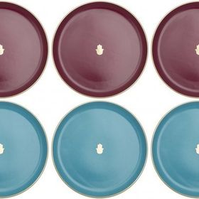 Porland Glamorous Fuşya Turkuaz 20 cm 6 Parça Pasta Tabağı