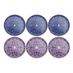 Porland Glamorous Lacivert Pembe 24 cm 6 Parça Servis Tabağı