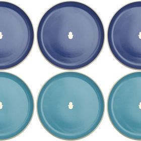 Porland Glamorous Lacivert Turkuaz 20 cm 6 Parça Pasta Tabağı