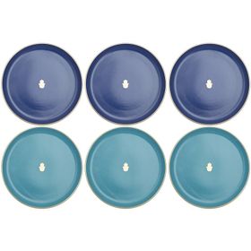 Porland Glamorous Lacivert Turkuaz 20 cm 6 Parça Pasta Tabağı