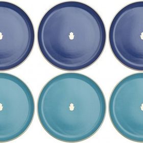 Porland Glamorous Lacivert Turkuaz 20 cm 6 Parça Pasta Tabağı