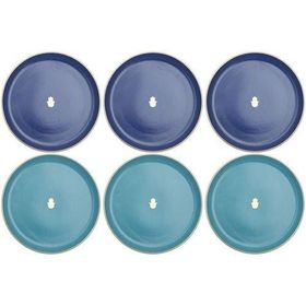 Porland Glamorous Lacivert Turkuaz 20 cm 6 Parça Pasta Tabağı
