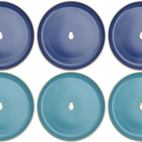 Porland Glamorous Lacivert Turkuaz 20 cm 6 Parça Pasta Tabağı