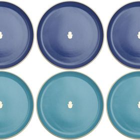 Porland Glamorous Lacivert Turkuaz 20 cm 6 Parça Pasta Tabağı