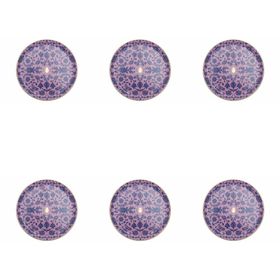 Porland Glamorous Pembe 24 cm 6'lı Düz Tabak