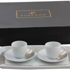 Porland Golden 80 cc 5 Parça 2 Kişilik Kahve Takımı
