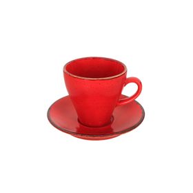 Porland Heritage Standard Seasons Kırmızı Tabaklı 300 cc Çay Fincanı