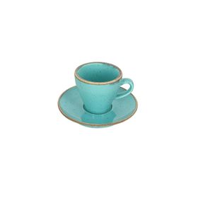 Porland Heritage Standard Seasons Turkuaz Tabaklı 70 cc 12 Adet Kahve Fincanı
