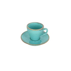 Porland Heritage Standard Seasons Turkuaz Tabaklı 70 cc Kahve Fincanı