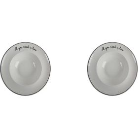 Porland Hope Çok Renkli 26 cm 2'li Çukur Tabak