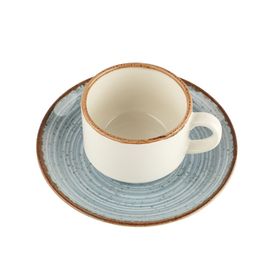 Porland Hypnosis Açık Mavi Tabaklı 180 cc Çay Fincanı