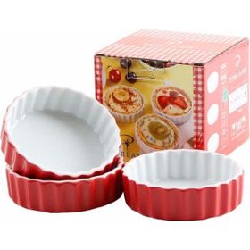 Porland Kırmızı 3 Parça Tart Kalıbı