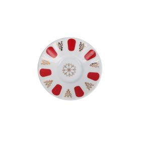 Porland Kırmızı Yaldız Ergonomik 11 cm 6 Adet Çay Tabağı