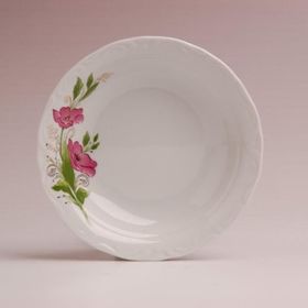 Porland Lal 17 cm 12'li Porselen Çukur Tabak