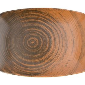 Porland Lykke Kahverengi 32 cm Kayık Tabak