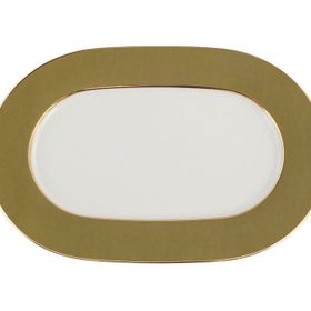 Porland Madeleine Yeşil 27 cm Kayık Tabak