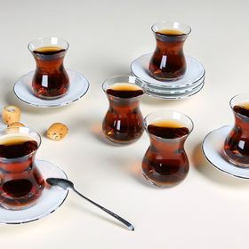 Porland Maria Platin 12 Parça 6 Kişilik Çay Takımı