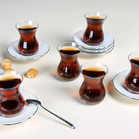 Porland Maria Platin 12 Parça 6 Kişilik Çay Takımı